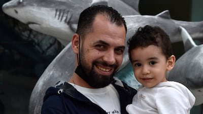 Muhammad Shehadeh, from Egypt, and his son pay a visit to Sharjah Aquarium and the emirate's Maritime Museum. All photos: Sharjah Museums Authority