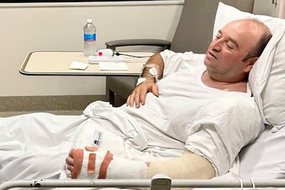 Ahmed Al Ahmed in his hospital bed. AFP