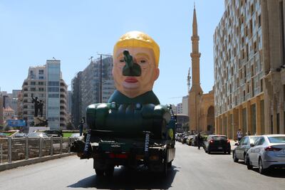 The tank roamed the streets of Downtown Beirut last week