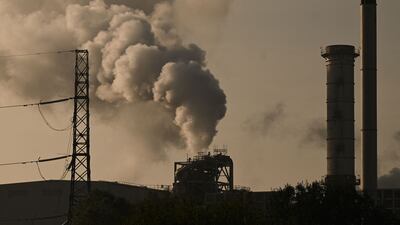 Steam rises from the SSE Thermal gas fired power station near Grain, in south-east England. AFP