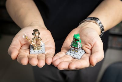 Among his vast collection are some rarities, including the Mr Gold minifigure. Antonie Robertson / The National