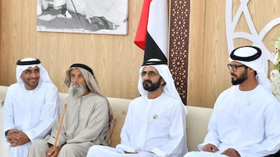 Sheikh Mohammed bin Rashid attends a wedding reception hosted by Saeed Al Nyadi in Al Ain. WAM