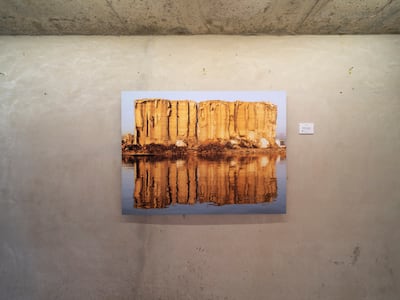 Dia Mrad captured this reflection of the grain silos at the port a day after the blast. Courtesy of the artist