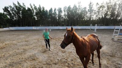 The 35-year-old horse trainer dreams of opening her own stables one day to focus on a gentler way of training horses than the standard approach in the kingdom. Amer Hilabi/AFP