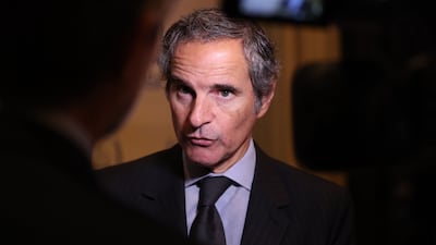 Rafael Grossi, director general of the International Atomic Energy Agency, in Abu Dhabi on Tuesday. Chris Whiteoak / The National