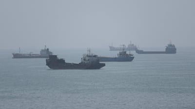 Vessels in the Strait of Hormuz near the beach of Bandar Abbas, Iran. Reuters