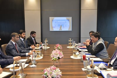 Thani Al Zeyoudi, the UAE's Minister of State for Foreign Trade, led an official delegation to New Delhi for CEPA talks. Photo: UAE Ministry of Economy