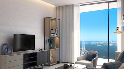 A lounge in one of the resort's suites.