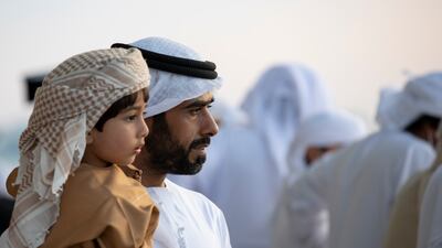 Sheikh Diab bin Tahnoun at the final day of the 2021 Formula One Etihad Airways Abu Dhabi Grand Prix. Photo: Mohamed Al Bloushi/ Ministry of Presidential Affairs