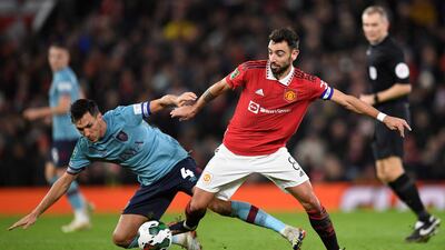 Bruno Fernandes - 8. Set up Garnacho for an early chance, then played a beautiful ball across to Wan-Bissaka to set up the first. Controlled the game. Fine crossfield ball to Rashford on 51. Sprinted the length of the field to support an Antony attack – but the ball from the Brazilian was a poor one. Stupid late booking means he’ll miss the quarter-final. AFP