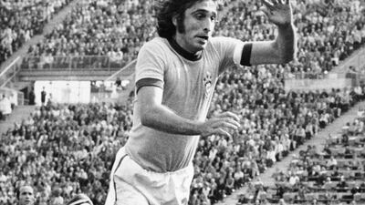 =35) Andrzej Szarmach (Poland, on floor) seven goals in 13 games. Getty