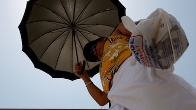 The weekend will be hot and sunny, with temperatures reaching 42°C in some areas. Pawan Singh / The National