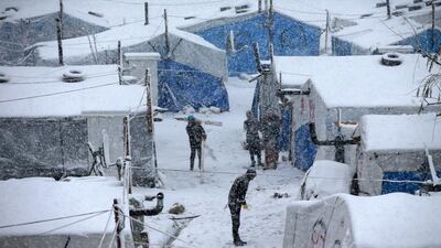 While the storm disrupted life for everyone, it proved particularly trying for the hundreds of thousands of Syrian refugees who live in tents and makeshift shelters in the Bekaa. Hussein Malla / AP Photo