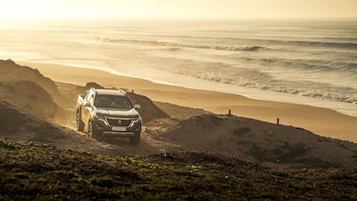 Passing through beachside dunes