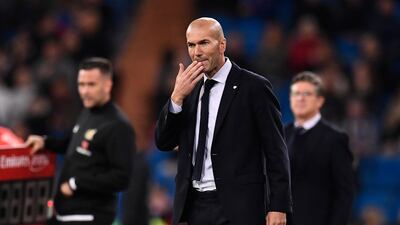 Real Madrid manager Zinedine Zidane. AFP