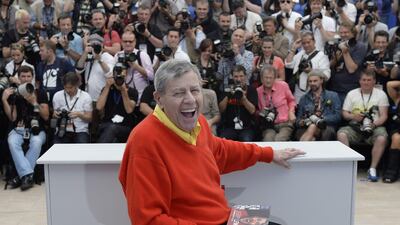 US comedian Jerry Lewis smiles while posing during a photocall for the film "Max Rose" presented Out of Competition at Cannes. Anne-Christina Poujoulat / AFP
