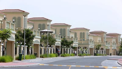 Jumeirah Village villas: 3BR - Dh160,000 average rental rate, down 1.5% year-on-year. 4BR - Dh170,000 average rental rate, down 4.2% year-on-year. 5BR - Dh208,000 average rental rate, down 1% year-on-year. Pawan Singh / The National
