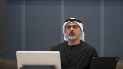 Sheikh Khaled bin Mohamed, Crown Prince of Abu Dhabi, chairs a meeting of the executive committee of the Adnoc board. Abu Dhabi Media Office