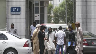 Illegal cabs are often seen operating on Muroor Road, in front of LifeLine Hospital opposite the city’s main bus terminal. Mona Al Marzooqi / The National