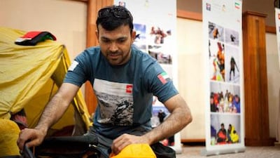 Saeed Al Memeri, who has climbed Mount Everest twice, has been allowed to scale and jump off the Burj Khalifa.