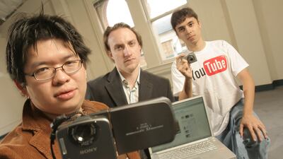 Steve Chen, Chad Hurley and Jawed Karim launched YouTube in February 2005. Zuma Press