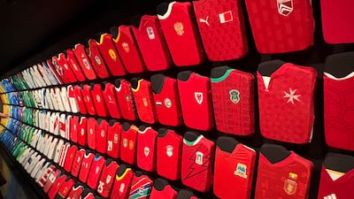 All 211 Fifa member countries are displayed at the 'Unidad' exhibit at Miami's Freedom tower. Kyle Fitzgerald / The National