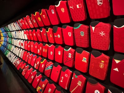All 211 Fifa member countries are displayed at the Unidad exhibit at Miami's Freedom tower. Kyle Fitzgerald / The National