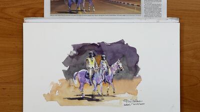 The Indian artist has lived in Dubai for more than 20 years. Pawan Singh / The National