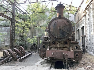 A rusting steam train in the old Riyaq station. Photo by Maghie Ghali