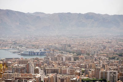 The skyline of Palermo city, viewed from Pellegrino Mountain, in Sicily, Italy, on Friday, Aug. 13, 2021. Getty Images