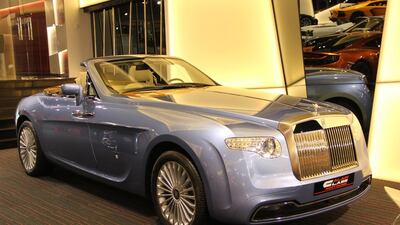 The Rolls Royce Drophead Pininfarina at the Car Show. Courtesy The Galleria