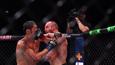 Mateusz Rebecki, right, battles with Myktybek Orolbai