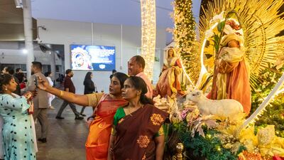 Christmas Day church services at St Mary’s Catholic church. Antonie Robertson / The National