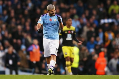 Sergio Aguero also found the back of the net for Manchester City. Getty Images