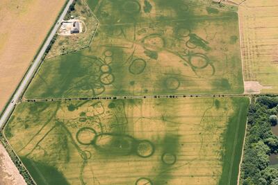 Prehistoric ceremonial landscape near Eynsham, Oxfordshire. Damian Grady / Historic England