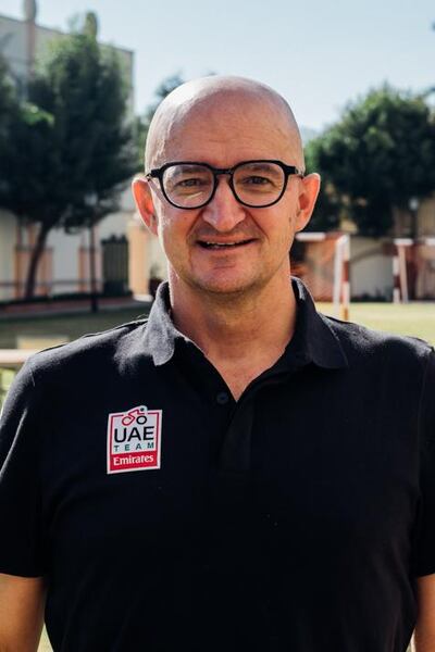 Inigo San Millan is Pogacar's coach. UAE Team Emirates