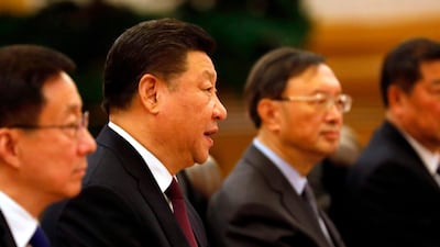 President Xi Jinping speaks to Saudi Crown Prince Mohammad Bin Salman. AFP