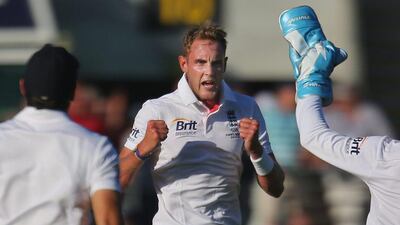 Stuart Broad took five Australia wickets on the first day of the first Test in Brisbane on Thursday. Scott Barbour / Getty Images