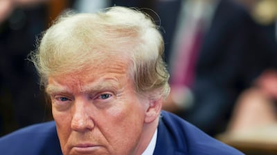 Former US president Donald Trump attends closing arguments in his civil fraud trial in New York. AP