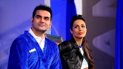 Malaika Arora Khan and her husband, Arbaaz Khan. AFP PHOTO / STR