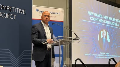 Yousef Al Otaiba, Minister of State and UAE ambassador to the US, calls the two countries' AI partnership 'the most consequential economic partnership of this decade'. Cody Combs / The National