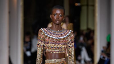 A spring 2020 haute couture look by Zuhair Murad, who will return to the runway for next month's Paris Couture Week. Courtesy Zuhair Murad