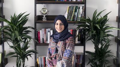 Zainab AlRustamani at her new dream home on Dubai’s Kite Beach. Reem Mohammed / The National