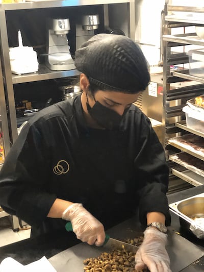 Asma Alamoudi, a barista and assistant chef, works at Meraki cafe in Jeddah. Mariam Nihal / The National