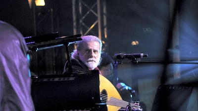Abu Dhabi, United Arab Emirates- Marcel Khalife performing at Hay Festival at Atrium, Manaarat Saadiyat. Leslie Pableo for The National
