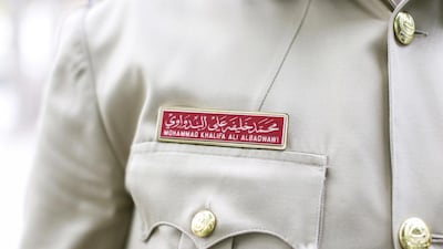 First Lieutenant Mohammad Al Badwawi’s name tag.