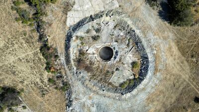 An abandoned mine shaft where 31 illegal miners are thought to have died due to a suspected methane gas leak, near Welkom, South Africa. Reuters