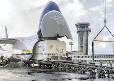 Yahsat satellite arrives in Kourou, French Guiana, prior to launch. Yahsat