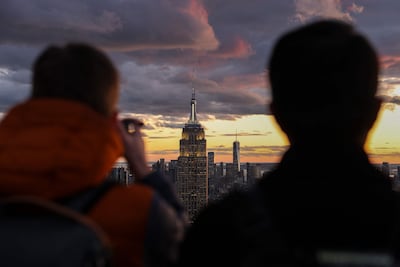 A view of the Empire State Building. It reports observatory visitor numbers are nearly 60 per cent lower than before the pandemic. AFP