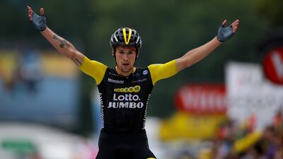 Primoz Roglic won Stage 19 of the Tour de France to move up to third overall. EPA